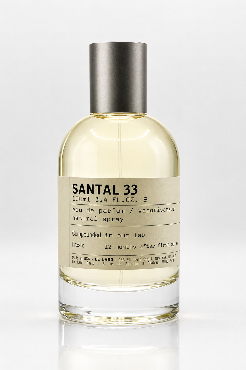 Le Labo Santal 33 Eau de Parfum Unisex – 3.4 oz / 100ml – New Without Box