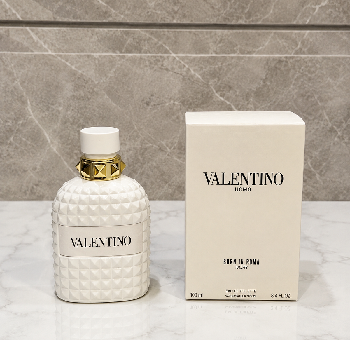 Valentino Uomo Born In Roma Ivory Eau de Toilette for Men – 3.4 oz / 100ml