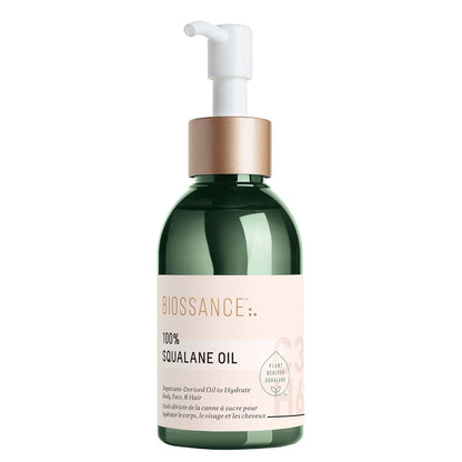 Biossance 100% Squalane Oil – Vegan Face & Body Moisturizer, 3.3 oz