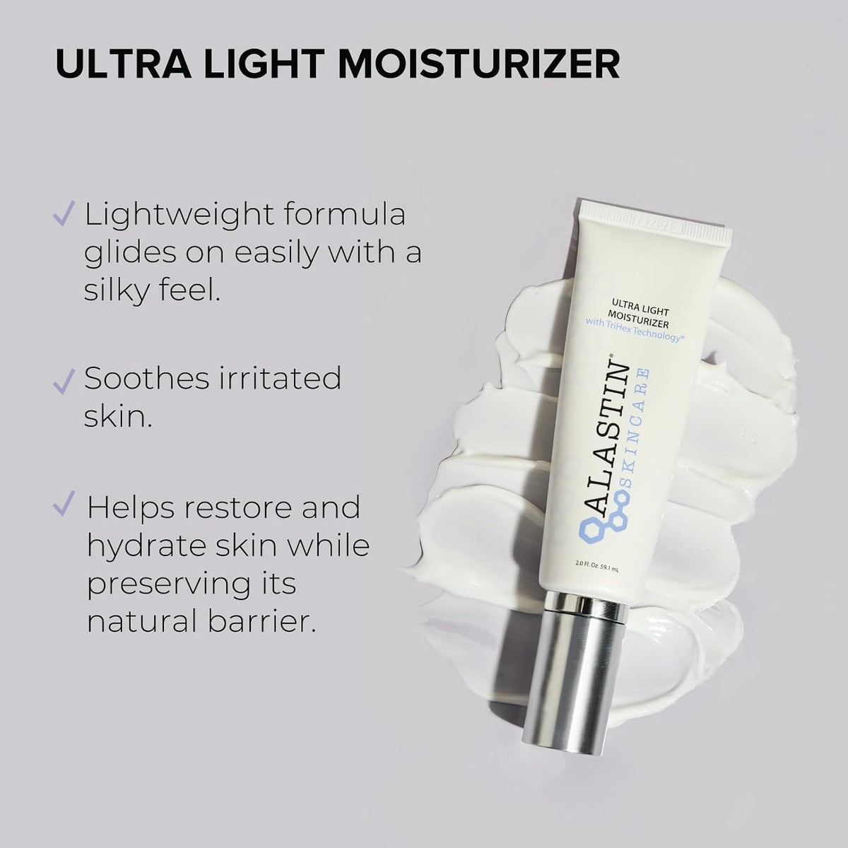 ALASTIN Skincare Ultra Light Daily Face Moisturizer – Oil-Free Hydration for Normal Skin (2 oz)