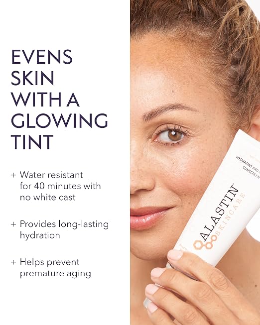ALASTIN HydraTint Pro Mineral Tinted Sunscreen SPF 36 – Anti-Aging Tinted Face Sunscreen (3.2 oz)