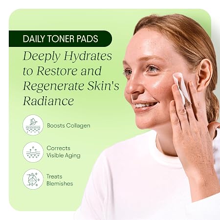 JIYU Korean Toner Pads – Snail Mucin, Niacinamide & Peptides for Dark Spots & Wrinkles (100 Ct)