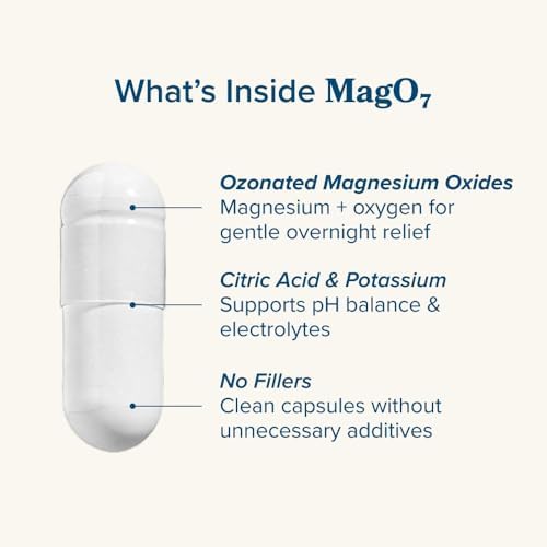 NBPure MagO7 Natural Colon Cleanse & Digestive Support – Ozonated Magnesium Oxide, 90 Capsules