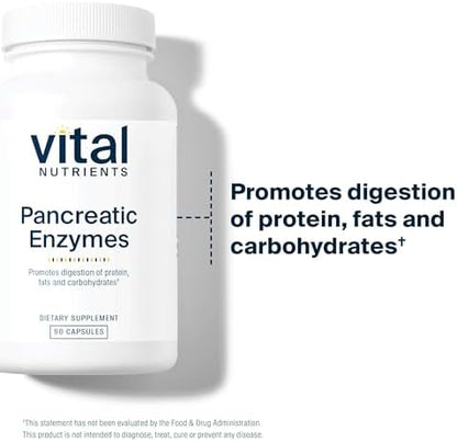Vital Nutrients Pancreatic Enzymes 1000mg – Digestive Enzyme Supplement (90 Capsules)