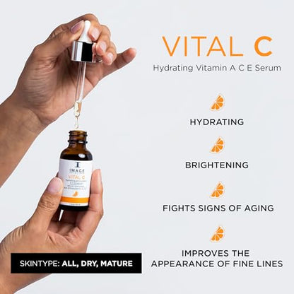 IMAGE Skincare Vital C Hydrating Serum – Vitamin A, C & E, 1 fl oz - Zyphoria
