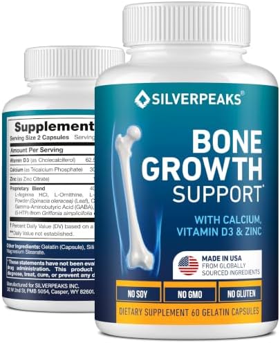 Bone & Growth Support for Kids & Teens – Calcium, Zinc & D3 Supplement (60 pcs)