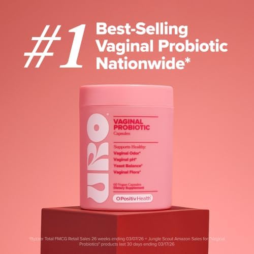 O Positiv URO Vaginal Probiotic – Odor, pH & Yeast Balance Support for Women (60 Capsules)