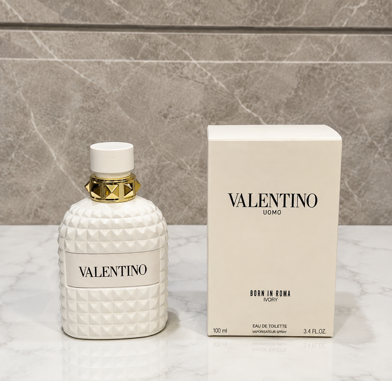 Valentino Uomo Born In Roma Ivory Eau de Toilette for Men – 3.4 oz / 100ml