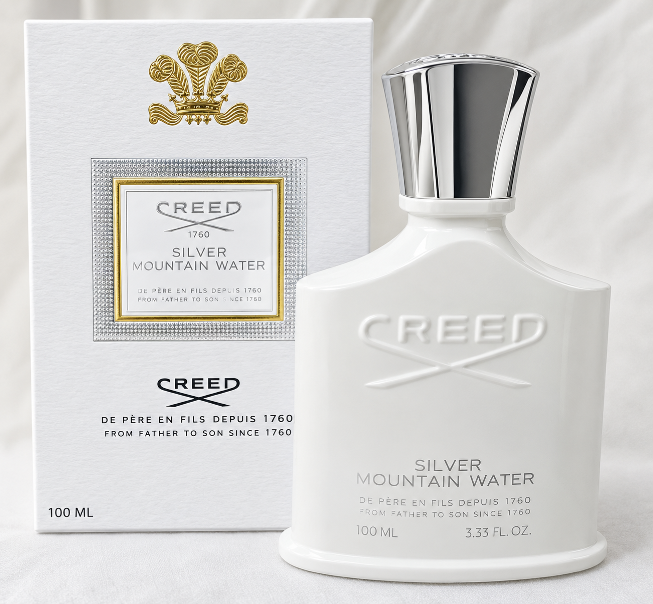 Creed Silver Mountain Water Eau de Parfum for Unisex – 3.3 oz / 100ml – New in Box