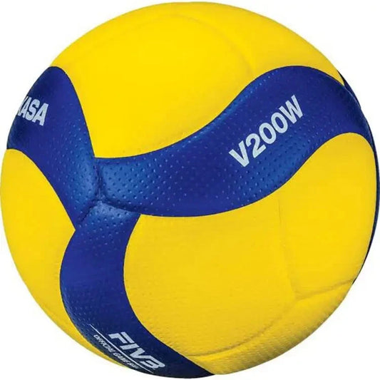 New Mikasa V200W 2019 FIVB Official Match Volleyball Size 5 Yellow/Blue Indoor - Zyphoria