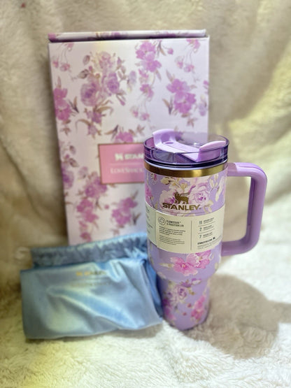 40oz Insulated Stainless Steel Tumbler – Happy Thoughts Design - Zyphoria