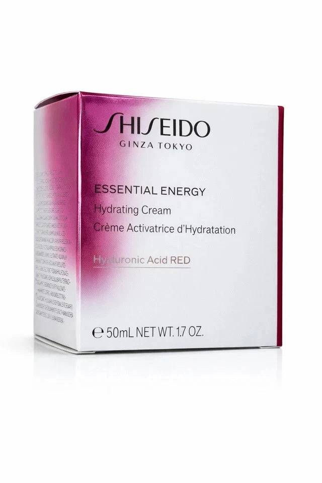 New Shiseido Essential Energy Hydrating Cream 1.7oz (50ml) Hyaluronic Acid Red - Zyphoria