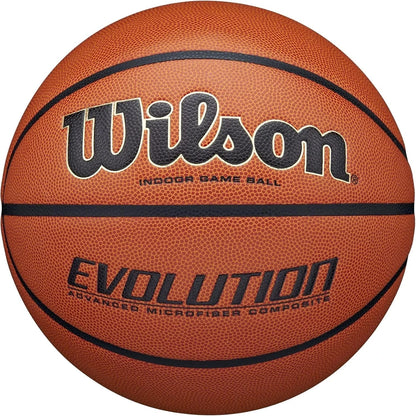 Wilson Evolution Basketball 29.5" Official Size 7 – Indoor Game Ball - Zyphoria