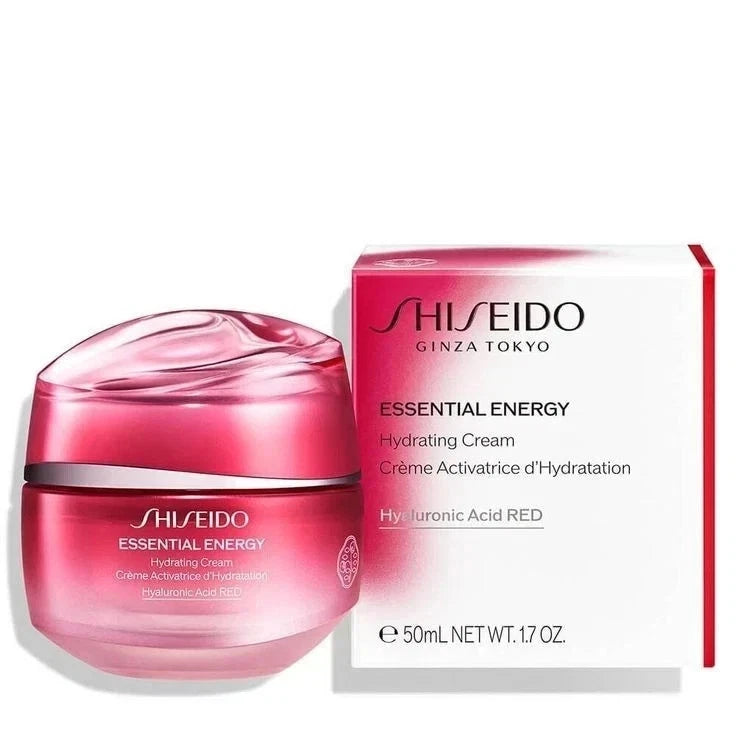New Shiseido Essential Energy Hydrating Cream 1.7oz (50ml) Hyaluronic Acid Red - Zyphoria