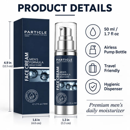 Particle Men's Face Cream Moisturizer Anti Aging Daily Skin Care 50ml 1.7oz - Zyphoria
