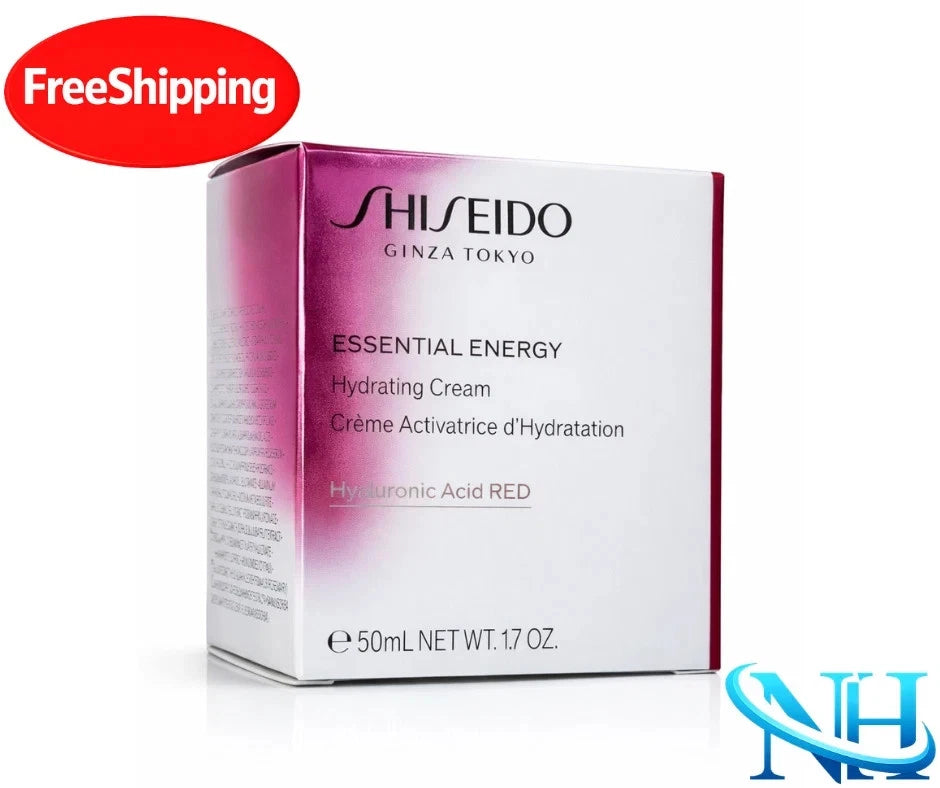 New Shiseido Essential Energy Hydrating Cream 1.7oz (50ml) Hyaluronic Acid Red - Zyphoria