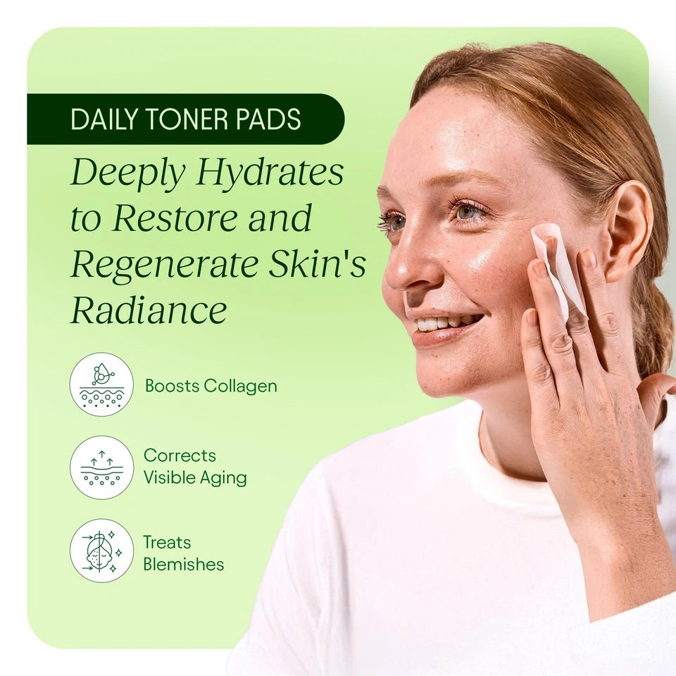 Jiyu Toning Polish Pads for Dark Spots, Wrinkles & Dull Skin