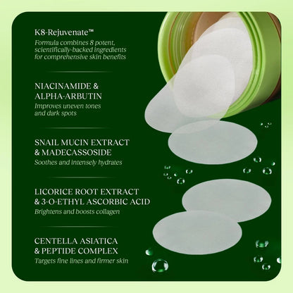 Jiyu Toning Polish Pads for Dark Spots, Wrinkles & Dull Skin